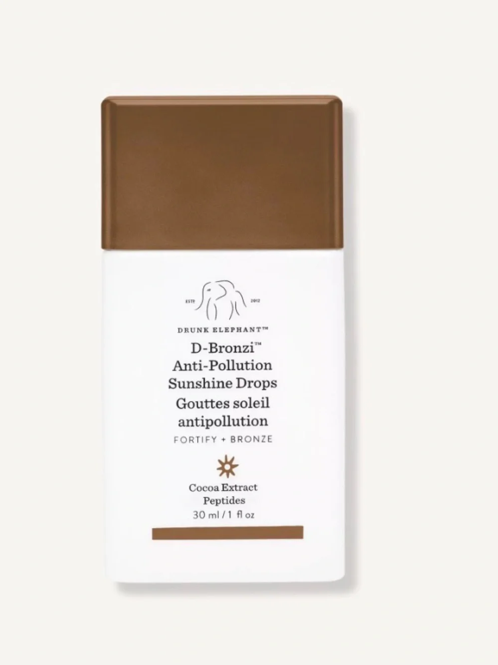 Drunk Elephant D-Bronzi Anti-Pollution Bronzing Drops with Peptides nwt
